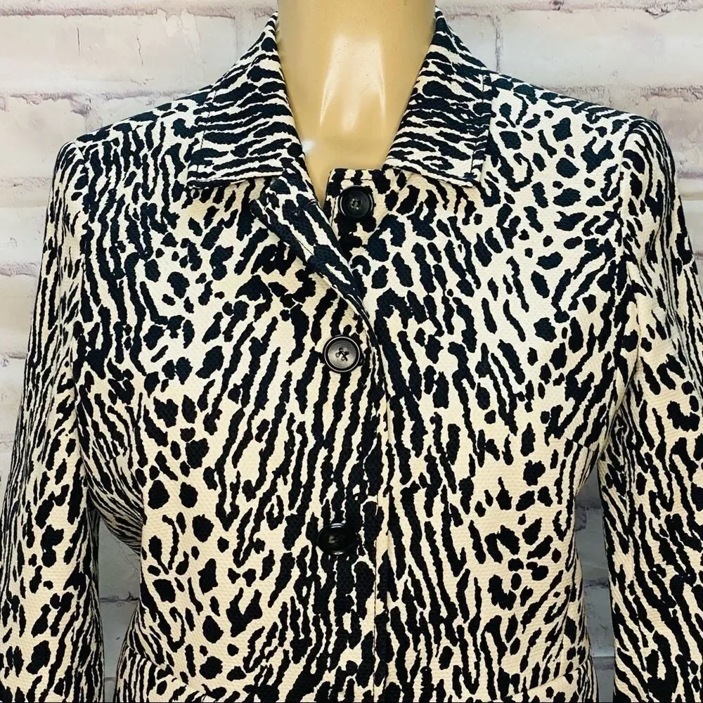 Talbots Animal Print Blazer size 8